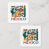 CARTE DE VISITE CARRÉ MEXIQUE (Devant / Derrière)