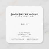 Carte De Visite Carré Mi-siècle, explosion de couleur moderne (Dos)