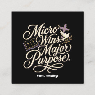 Carte De Visite Carré Micro Wins Major Purpose Inspiration de Foi