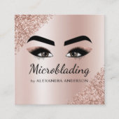 Carte De Visite Carré Microblading Eyebrows Brows Parties scintillant Ro (Devant)