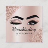 Carte De Visite Carré Microblading Eyebrows Brows Parties scintillant Ro (Devant)