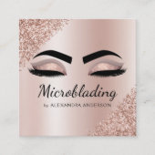 Carte De Visite Carré Microblading Eyebrows Brows Parties scintillant Ro (Devant)