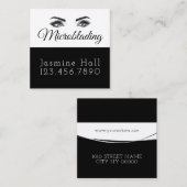 Carte De Visite Carré Microblading, sourcils, tatouage, Maquillage perma (Devant / Derrière)