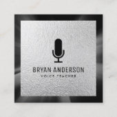 Carte De Visite Carré Microphone (Devant)