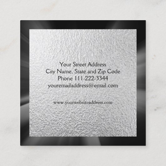 Carte De Visite Carré Microphone (Dos)