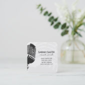 Carte De Visite Carré Microphone (Debout devant)