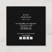 Carte De Visite Carré Mid Century Modern Geometric Arch Black White (Dos)