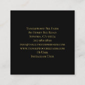 Carte De Visite Carré Miel Bee Apiary Produits de miel (Dos)