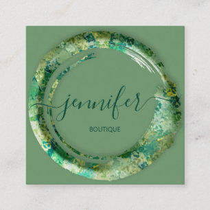 Carte De Visite Carré Mimetic Camouflage Abstrait Fashion Woodland