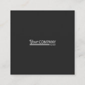 Carte De Visite Carré Mini, Charbon 2 Tons, Photo Professionnelle (Dos)