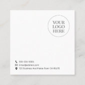 Carte De Visite Carré Minimal Classic Business (Dos)