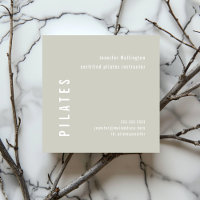 Minimal simple Pastel Grey Pilates Vert Fitness