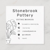 Carte De Visite Carré Minimal Woman Illustration Pottery Wheel | Square  (Dos)