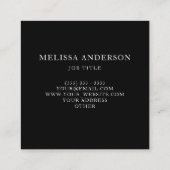 Carte De Visite Carré Minimalisme élégant et moderne professionnel (Dos)