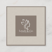 Carte De Visite Carré Minimalist Neutral Beige Beauty Square  (Dos)