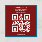 Carte De Visite Carré Minimalist QR Code Professional Design  (Devant)