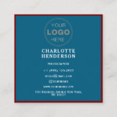 Carte De Visite Carré Minimalist QR Code Professional Design (Dos)