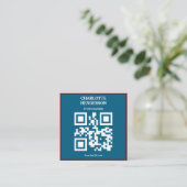 Carte De Visite Carré Minimalist QR Code Professional Design (Debout devant)