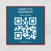 Carte De Visite Carré Minimalist QR Code Professional Design (Devant)