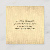 Carte De Visite Carré Minimaliste (Dos)