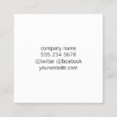 Carte De Visite Carré Minimaliste / Beige (Dos)