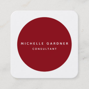 Carte De Visite Carré Minimaliste blanc profond moderne professionnel