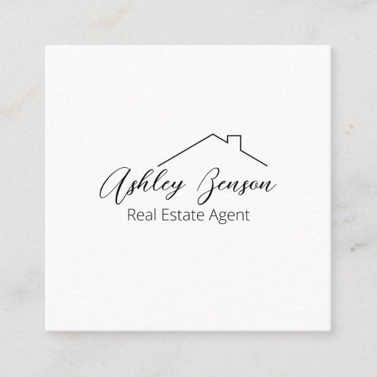 Carte De Visite Carré Minimaliste | CARRÉ | Code QR (Devant)