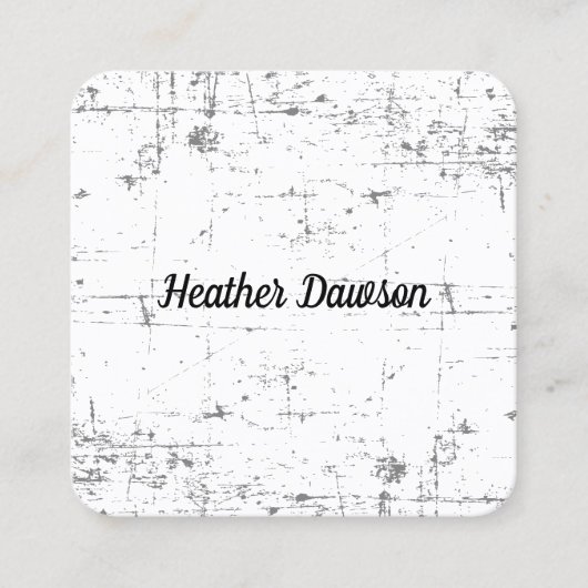 Carte De Visite Carré Minimaliste (Grungy) (Devant)