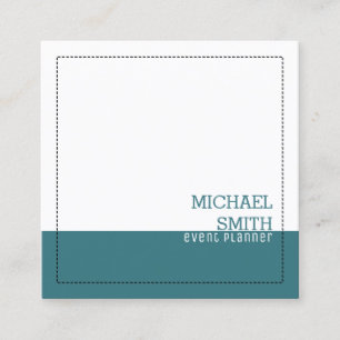 Carte De Visite Carré Minimaliste Moderne Professionnel Blanc Ming