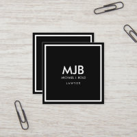 Minimaliste professionnel élégant noir et blanc