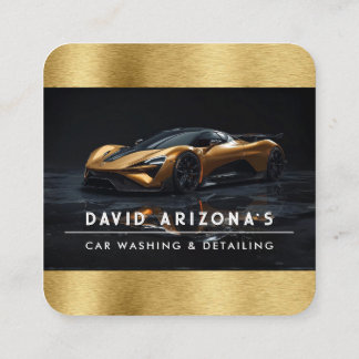 Carte De Visite Carré Mobile Car Washing and auto detailing 