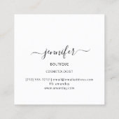 Carte De Visite Carré Mode Boutique Logo Mermaid rose (Dos)