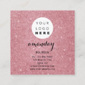 Carte De Visite Carré Mode Porte-manteau Boutique Code QR Logo (Dos)