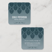 Carte De Visite Carré Modèle Damask (Devant / Derrière)
