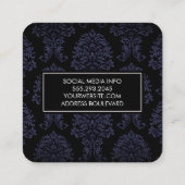 Carte De Visite Carré Modèle Damask classique (Dos)