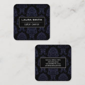 Carte De Visite Carré Modèle Damask classique (Devant / Derrière)