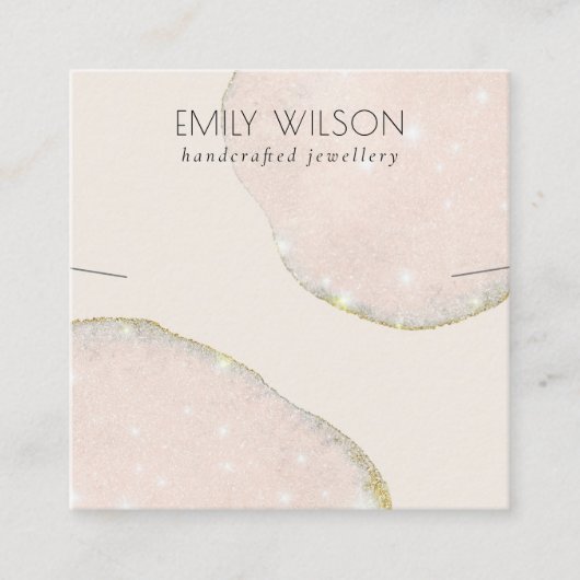 Carte De Visite Carré Modèle de bande de Rose de Parties scintillant Abs (Devant)