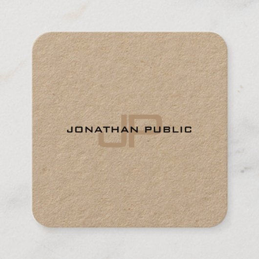 Carte De Visite Carré Modèle de la meilleure qualité de papier (Devant)