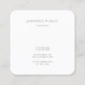 Carte De Visite Carré Modèle de Monogramme moderne et créatif (Dos)