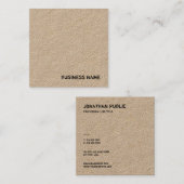 Carte De Visite Carré Modèle de papier Kraft classique et réel (Devant / Derrière)