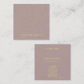 Carte De Visite Carré Modèle de texte Or moderne professionnel élégant (Devant / Derrière)