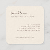 Carte De Visite Carré Modèle d'image dessin de papillon mystique rustiqu (Dos)