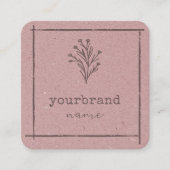 Carte De Visite Carré Modèle d'image Floral Rustique (Devant)