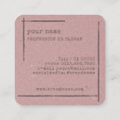 Carte De Visite Carré Modèle d'image Floral Rustique (Dos)