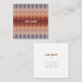 Carte De Visite Carré Modèle du sud-ouest ethnique (Devant / Derrière)