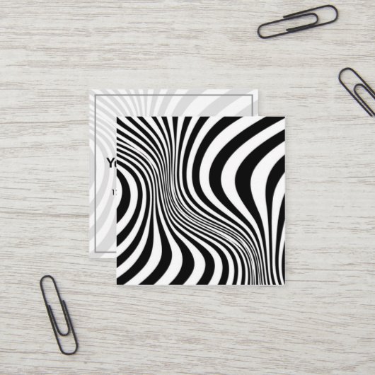 Carte De Visite Carré Modèle éditable de motif de texture d'impression d (Devant/Arrière en situation)