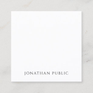 Carte De Visite Carré Modèle élégant de conception minimaliste modern