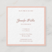 Carte De Visite Carré Modèle élégant d'écriture manuscrite moderne Premi (Dos)