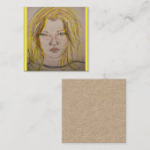 Carte De Visite Carré Modèle fille (Devant / Derrière)