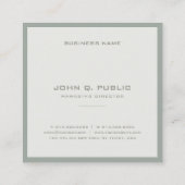 Carte De Visite Carré Modèle intelligent de conception d'élite moderne (Dos)